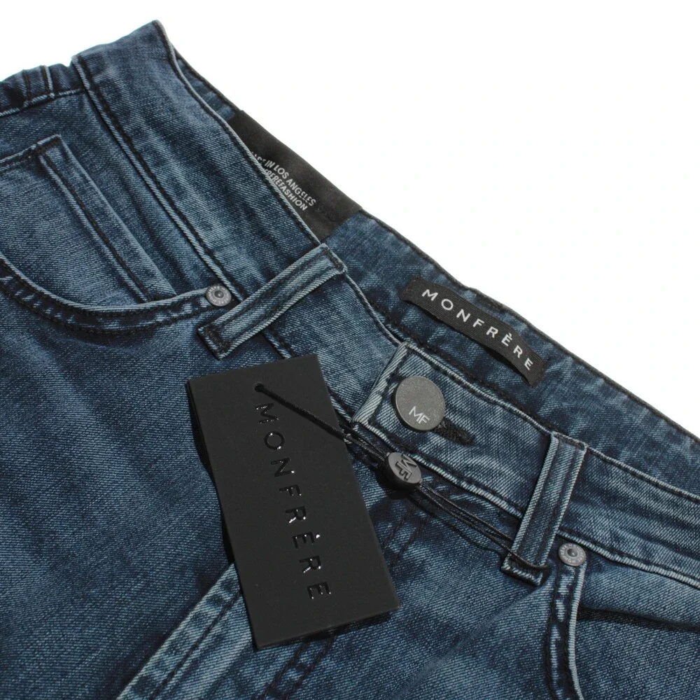 Monfrere NWT Denim Jeans Size 30 US Deniro Slim Straight in Blue Cotton Blend